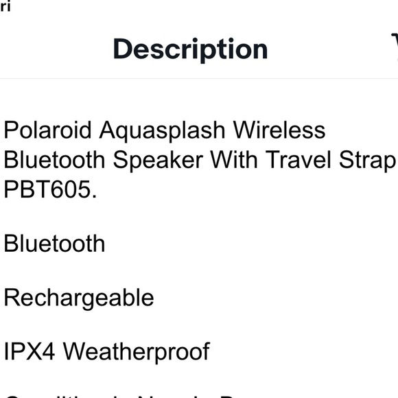 Polaroid Aquasplash Bluetooth Wireless Speaker NEW​ - Picture 8 of 8